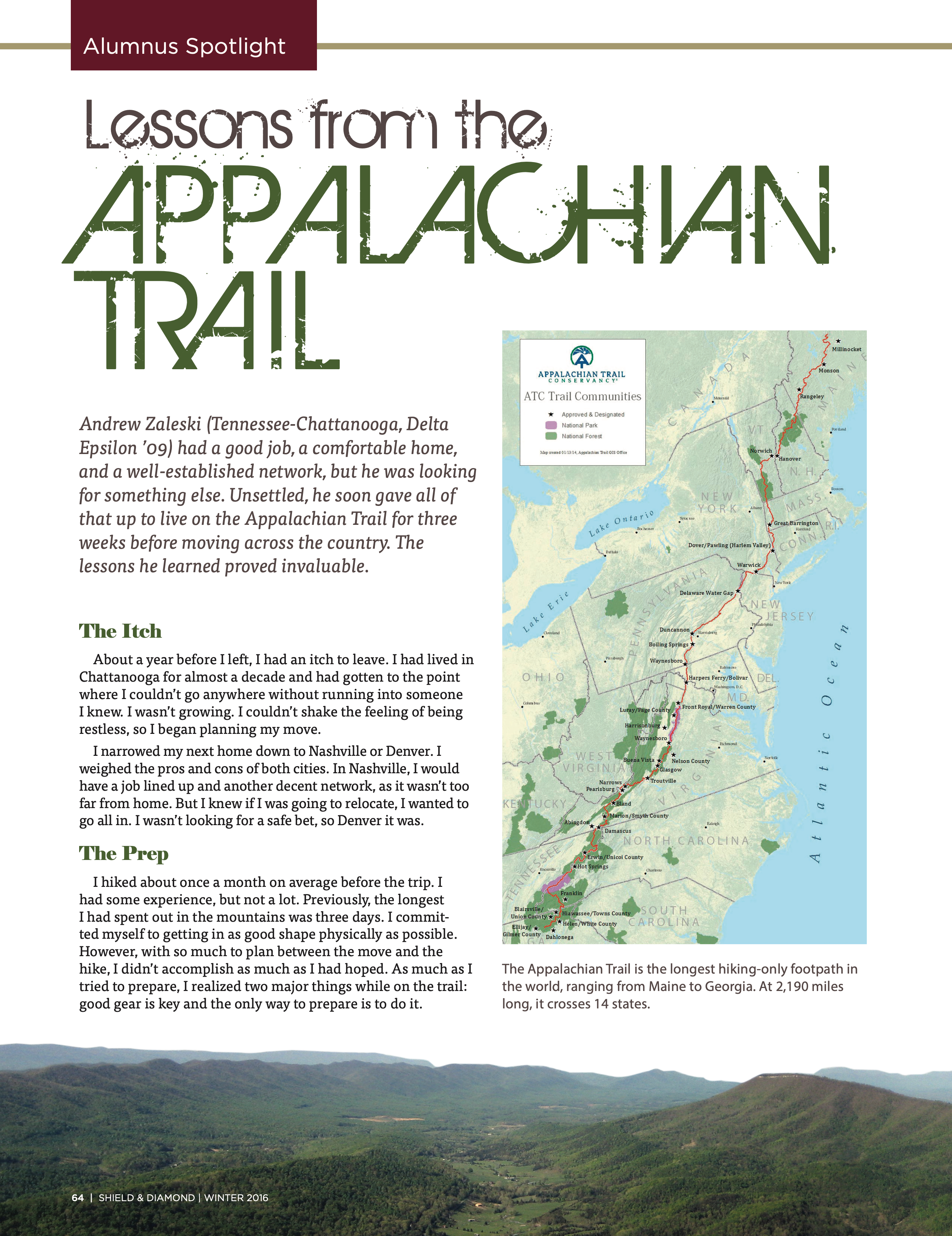 Alumnus Spotlight, Winter 2016